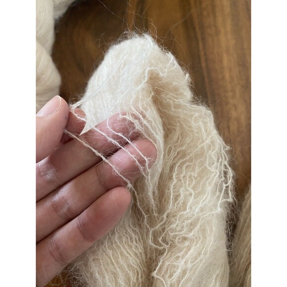 3 Skeins Mohair Light Beige 150g #410 - Picture 3 of 3